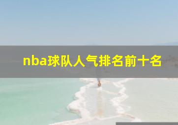 nba球队人气排名前十名