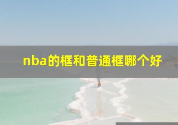 nba的框和普通框哪个好