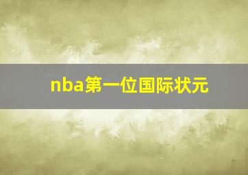 nba第一位国际状元