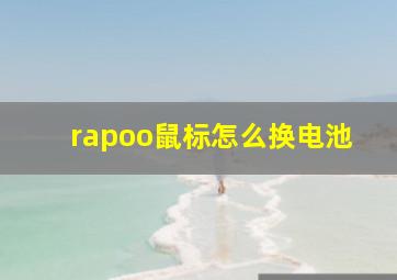 rapoo鼠标怎么换电池