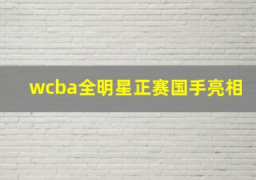 wcba全明星正赛国手亮相