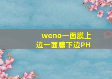 weno一面膜上边一面膜下边PH