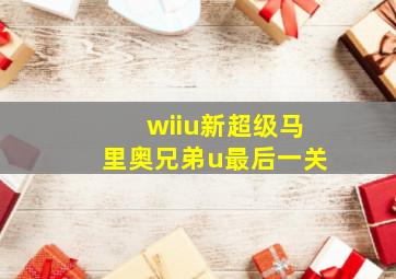 wiiu新超级马里奥兄弟u最后一关