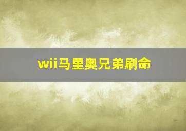 wii马里奥兄弟刷命