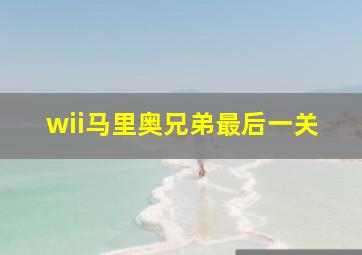 wii马里奥兄弟最后一关