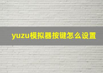 yuzu模拟器按键怎么设置