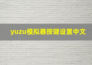 yuzu模拟器按键设置中文