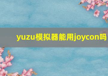 yuzu模拟器能用joycon吗