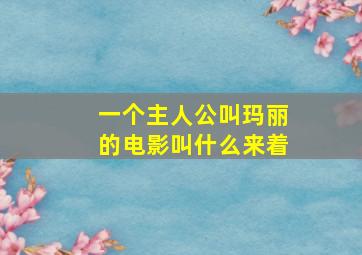 一个主人公叫玛丽的电影叫什么来着