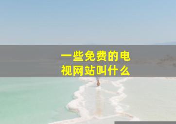 一些免费的电视网站叫什么