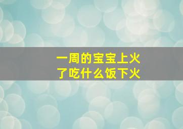 一周的宝宝上火了吃什么饭下火