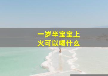 一岁半宝宝上火可以喝什么