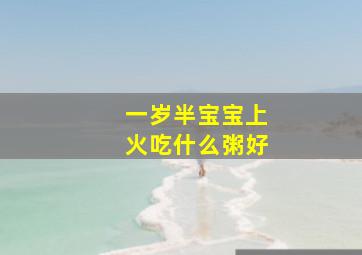 一岁半宝宝上火吃什么粥好