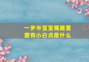 一岁半宝宝嘴唇里面有小白点是什么