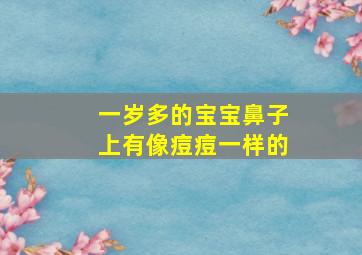 一岁多的宝宝鼻子上有像痘痘一样的