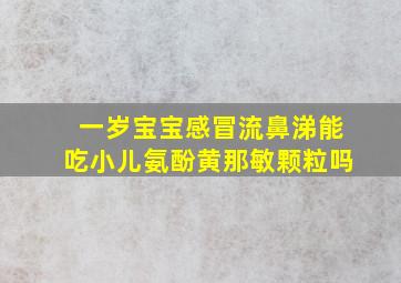 一岁宝宝感冒流鼻涕能吃小儿氨酚黄那敏颗粒吗