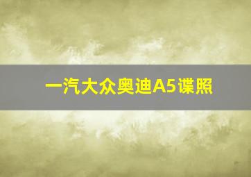 一汽大众奥迪A5谍照