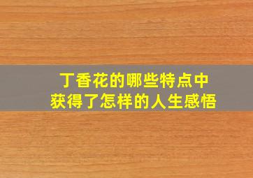 丁香花的哪些特点中获得了怎样的人生感悟