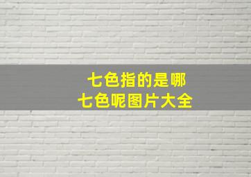 七色指的是哪七色呢图片大全