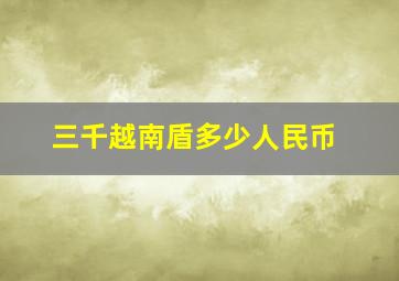 三千越南盾多少人民币