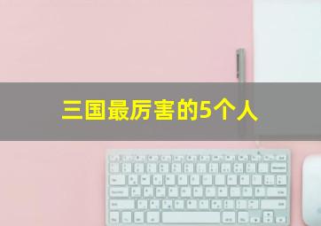 三国最厉害的5个人