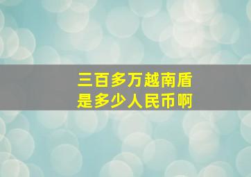 三百多万越南盾是多少人民币啊