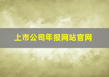 上市公司年报网站官网