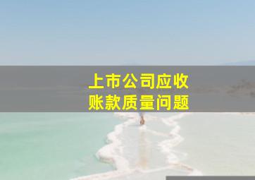 上市公司应收账款质量问题