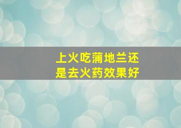 上火吃蒲地兰还是去火药效果好