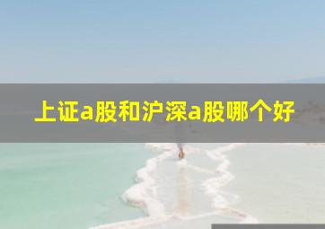 上证a股和沪深a股哪个好