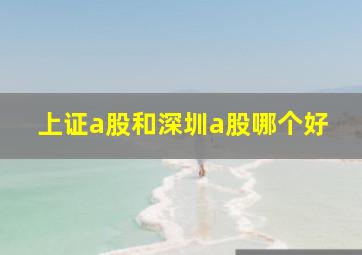 上证a股和深圳a股哪个好