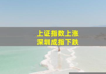 上证指数上涨深圳成指下跌