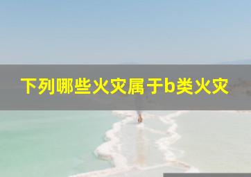 下列哪些火灾属于b类火灾