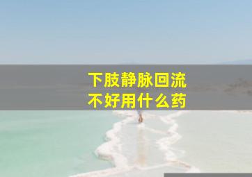 下肢静脉回流不好用什么药