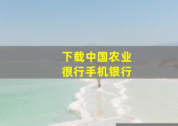 下载中国农业很行手机银行