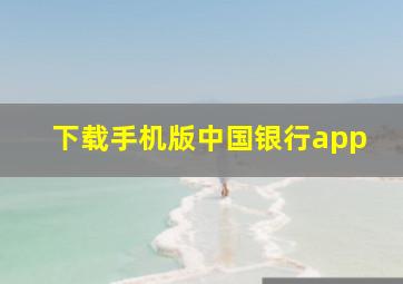 下载手机版中国银行app