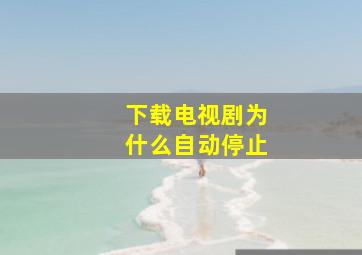 下载电视剧为什么自动停止