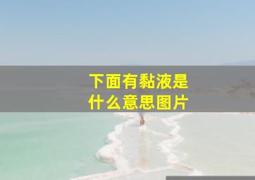 下面有黏液是什么意思图片