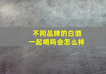 不同品牌的白酒一起喝吗会怎么样