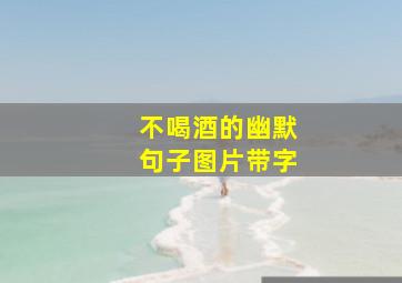 不喝酒的幽默句子图片带字