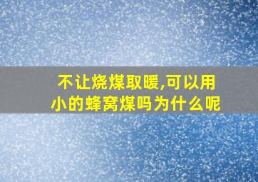 不让烧煤取暖,可以用小的蜂窝煤吗为什么呢