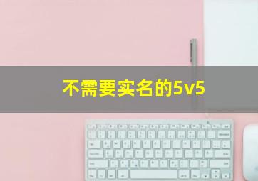 不需要实名的5v5