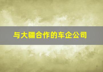 与大疆合作的车企公司