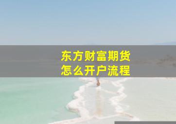 东方财富期货怎么开户流程