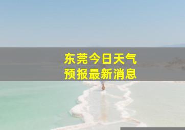 东莞今日天气预报最新消息