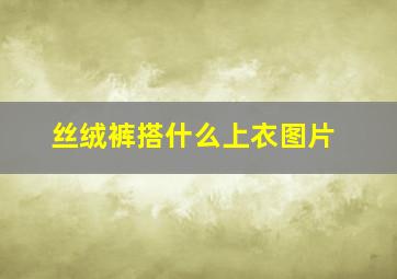 丝绒裤搭什么上衣图片