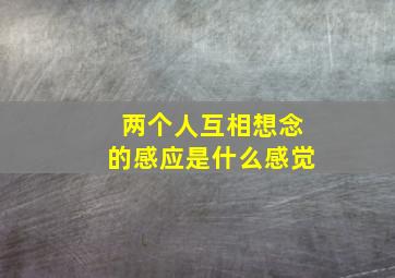 两个人互相想念的感应是什么感觉