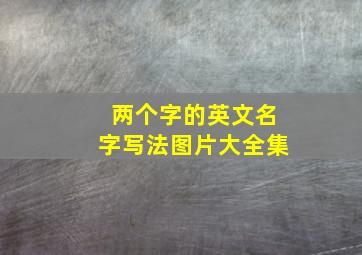 两个字的英文名字写法图片大全集