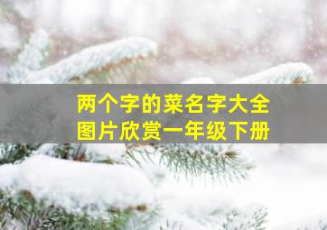 两个字的菜名字大全图片欣赏一年级下册