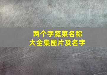 两个字蔬菜名称大全集图片及名字